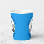 Gobelets En Papier Joyeux joli dessin de trois robots trio (Gauche)