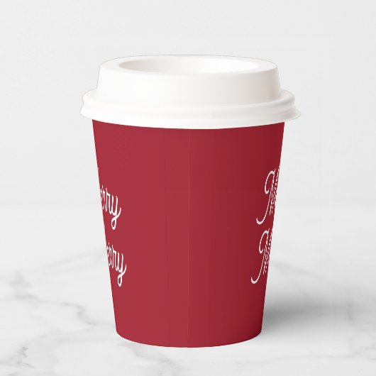 Gobelets En Papier Joyeux Joyeux Fêtes (Droite)