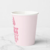 Gobelets En Papier Joyeux Joyeux Noël - Conception des Fêtes Rose (Gauche)