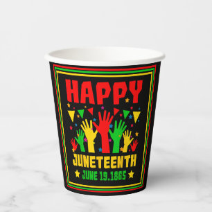 Gobelets En Papier Joyeux Junetdix Black Red Green Mains Jaunes