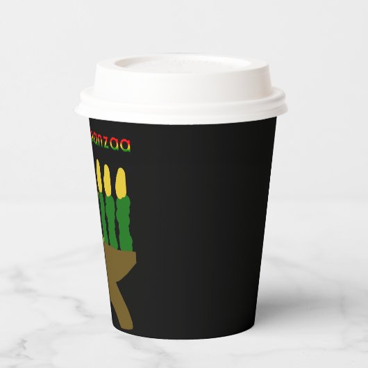 Gobelets En Papier Joyeux Kwanzaa Kinara (Gauche)