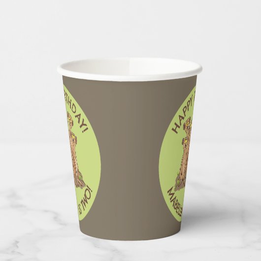 Gobelets En Papier Joyeux meerkats personnalisées dessin d'anniversai (Gauche)