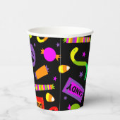 Gobelets En Papier Joyeux Motif de bonbons Halloween (Droite)