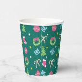 Gobelets En Papier Joyeux motif de Noël (Droite)