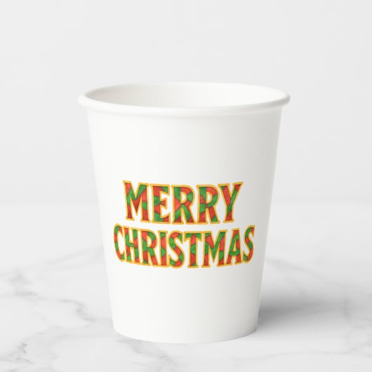 Gobelets en papier Joyeux Noël (Recto)