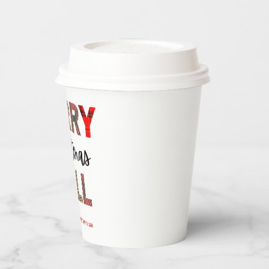 Gobelets En Papier Joyeux Noël (Gauche)