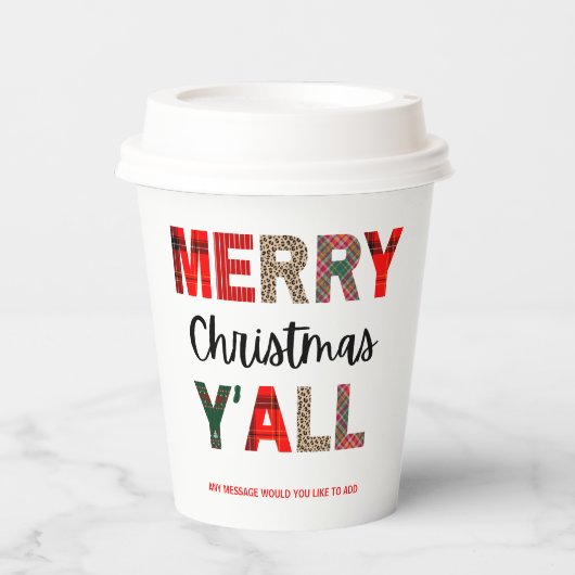 Gobelets En Papier Joyeux Noël (Recto)