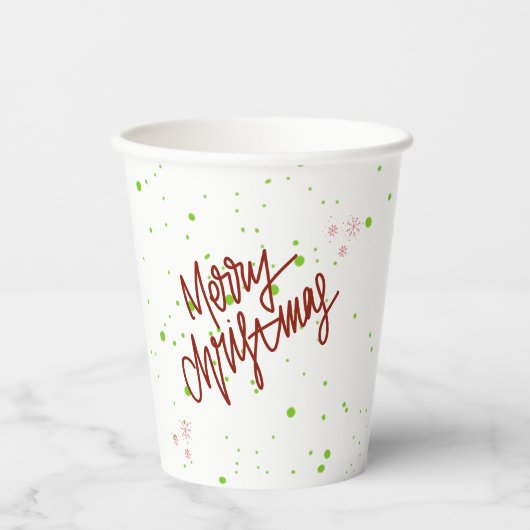 Gobelets En Papier Joyeux Noël (Recto)