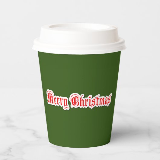 Gobelets En Papier Joyeux Noël (Recto)