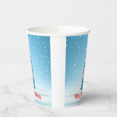 Gobelets En Papier Joyeux Noël bleu Gnome (Gauche)