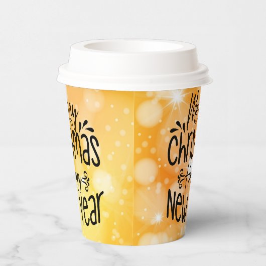 Gobelets En Papier Joyeux Noël Bonne année T-shirt (Droite)