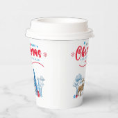 Gobelets En Papier Joyeux Noël Bonne Nouvelle Scène (Droite)