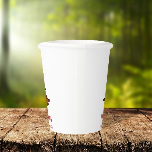 Gobelets En Papier Joyeux Noël Buffalo Check Motif