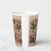 Gobelets En Papier Joyeux Noël classique (Gauche)