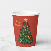 Gobelets En Papier Joyeux Noël Classique (Verso)