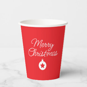 Gobelets En Papier Joyeux Noël classique unique minimaliste simple