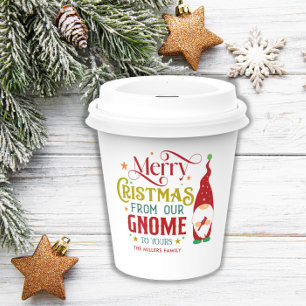 Gobelets En Papier Joyeux Noël De Notre Gnome À Votre