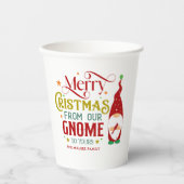 Gobelets En Papier Joyeux Noël De Notre Gnome À Votre (Recto)
