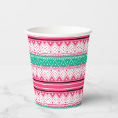 Gobelets En Papier Joyeux Noël et pull moche (Recto)