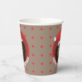 Gobelets En Papier Joyeux Noël, Femme noire Santa Hat (Gauche)