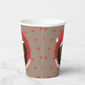 Gobelets En Papier Joyeux Noël, Femme noire Santa Hat (Droite)