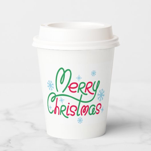 Gobelets En Papier Joyeux Noël Festif vacances Conception cadeau (Verso)