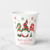 Gobelets En Papier Joyeux Noël Gnomes (Verso)