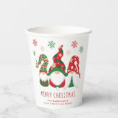 Gobelets En Papier Joyeux Noël Gnomes (Recto)