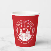 Gobelets En Papier Joyeux Noël Joyeux Vacances Hiver Personnalisé (Recto)