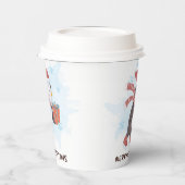 Gobelets En Papier Joyeux Noël mignonne Pingouin Aquarelle hiver (Gauche)