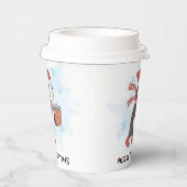 Gobelets En Papier Joyeux Noël mignonne Pingouin Aquarelle hiver (Droite)