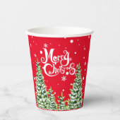 Gobelets En Papier Joyeux Noël Neiges tasse de papier de Noël (Recto)