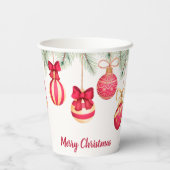 Gobelets En Papier Joyeux Noël Ornements Cups en papier (Verso)