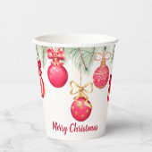 Gobelets En Papier Joyeux Noël Ornements Cups en papier (Recto)