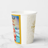 Gobelets En Papier Joyeux Noël Père Noël, Sleigh, Reindeer, Snowflake (Gauche)