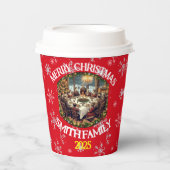 Gobelets En Papier Joyeux Noël Png Sublimation Design (Recto)