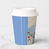 Gobelets En Papier Joyeux Noël pour aller tasses avec couvercle. (Droite)