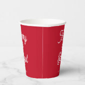 Gobelets En Papier Joyeux Noël rouge vif (Droite)