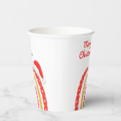 Gobelets En Papier Joyeux Noël Santa Hat Arc-en-ciel Vacances moderne (Droite)