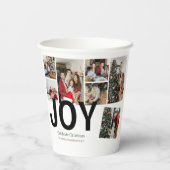 Gobelets En Papier Joyeux Noël Script Famille Photo Collage (Verso)