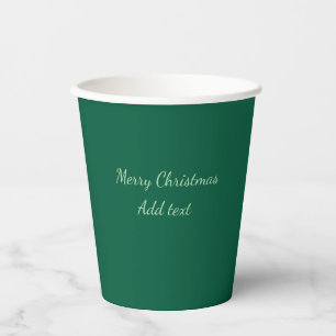 Gobelets En Papier Joyeux Noël vert clair vacances arrière - plan