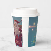 Gobelets En Papier Joyeux Noël Whimsical Père Noël (Gauche)