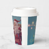 Gobelets En Papier Joyeux Noël Whimsical Père Noël (Droite)