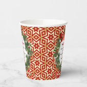 Gobelets En Papier Joyeux Noël Wreath Fête Affaires sur mesure (Gauche)