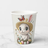 Gobelets En Papier Joyeux oeufs de lapin de Pâques papillons Ladybug (Verso)