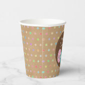 Gobelets En Papier Joyeux Oeufs De Pâques À petits pois Sur Faux Kraf (Droite)