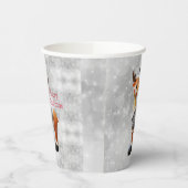 Gobelets En Papier Joyeux orignal de Noël portant un casquette (Gauche)