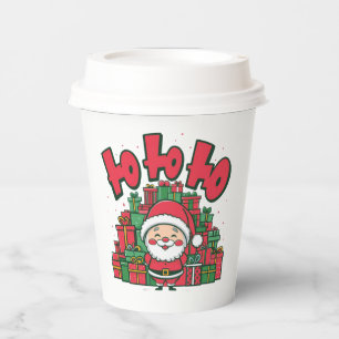 Gobelets En Papier Joyeux Père Noël de dessin animé Noël