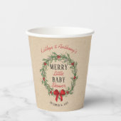 Gobelets En Papier Joyeux petit Baby shower de Noël (Recto)