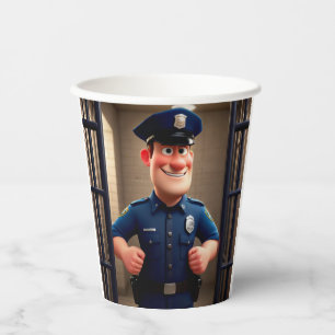 Gobelets En Papier Joyeux policier